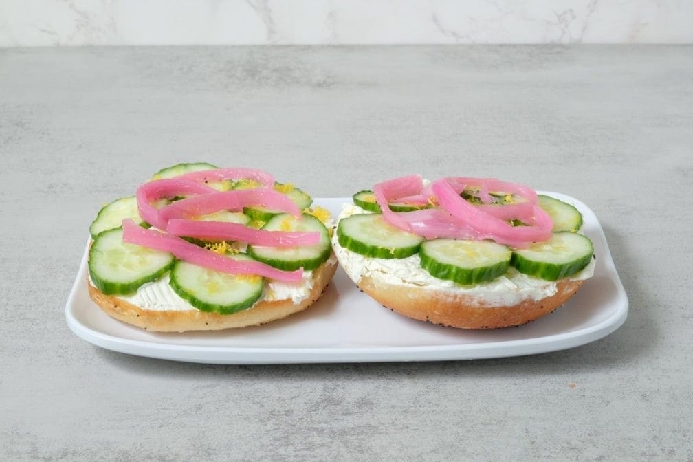 Open Face Cucumber Crisp.