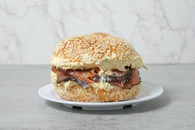 Pastrami Lox Sandwich.